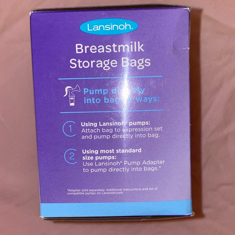Breast milk storage bags
